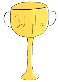 Third place trophy